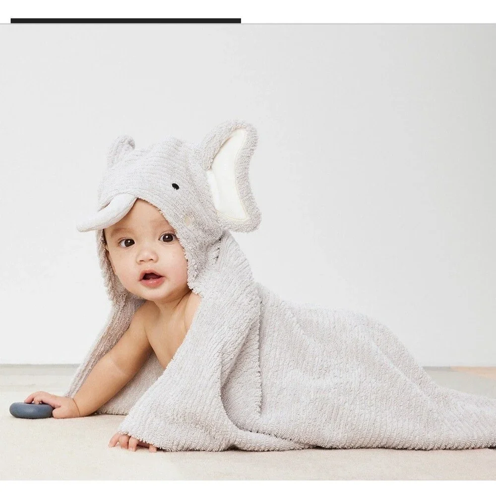 Crate and Barrel Elephant Baby Towel